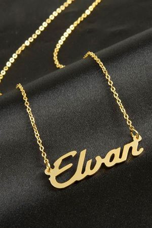 Elvan isimli kolye (Kişiye Özel) - Sarı