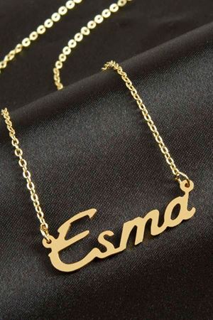 Esma isimli kolye (Kişiye Özel) - Sarı
