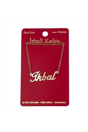 İkbal isimli kolye (Kişiye Özel) - Sarı