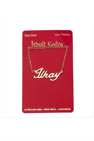 İlkay isimli kolye (Kişiye Özel) - Sarı