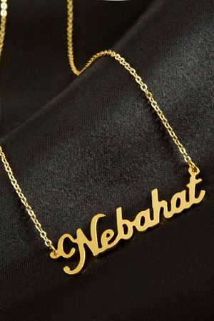 Nebahat isimli kolye (Kişiye Özel) - Sarı