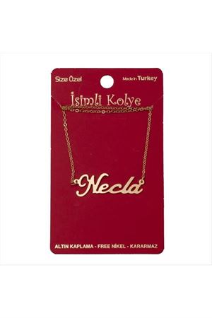 Necla isimli kolye (Kişiye Özel) - Sarı