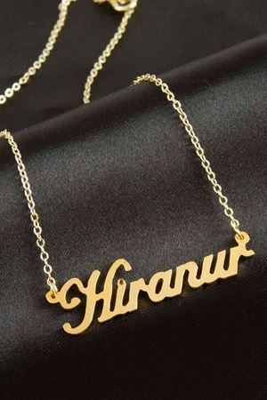 Hiranur isimli kolye (Kişiye Özel) - Sarı