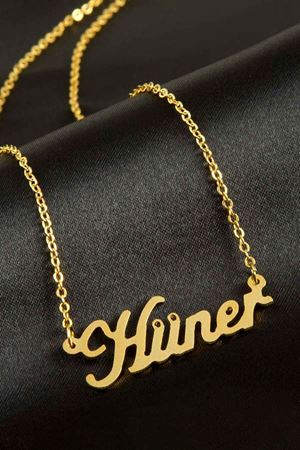 Hüner isimli kolye (Kişiye Özel) - Sarı