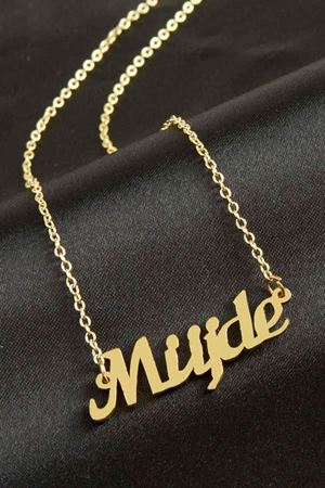 Müjde isimli kolye (Kişiye Özel) - Sarı