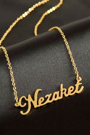 Nezaket isimli kolye (Kişiye Özel) - Sarı