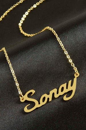 Sonay isimli kolye (Kişiye Özel) - Sarı