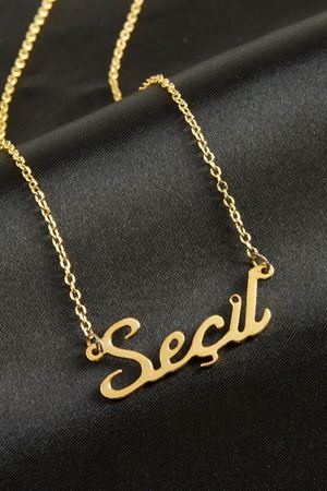 Seçil isimli kolye (Kişiye Özel) - Sarı