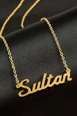 Sultan isimli kolye (Kişiye Özel) - Sarı