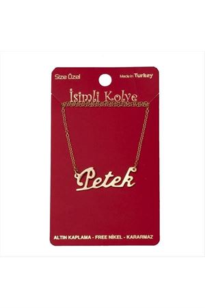 Petek isimli kolye (Kişiye Özel) - Sarı