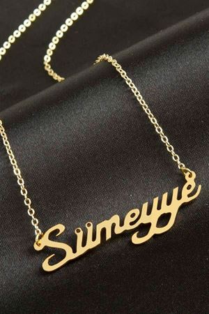 Sümeyye isimli kolye (Kişiye Özel) - Sarı
