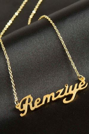 Remziye isimli kolye (Kişiye Özel) - Sarı