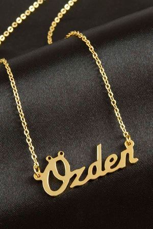 Özden isimli kolye (Kişiye Özel) - Sarı