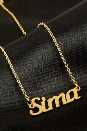 Sima isimli kolye (Kişiye Özel) - Sarı