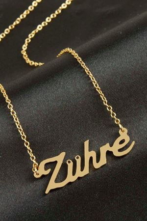 Zühre isimli kolye (Kişiye Özel) - Sarı
