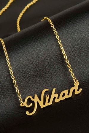 Nihan isimli kolye (Kişiye Özel) - Sarı