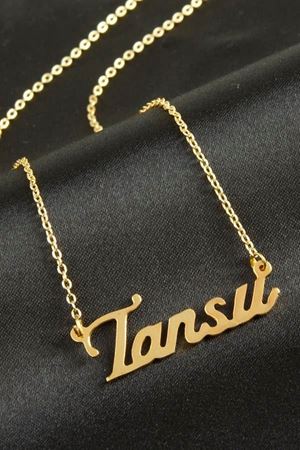 Tansu isimli kolye (Kişiye Özel) - Sarı