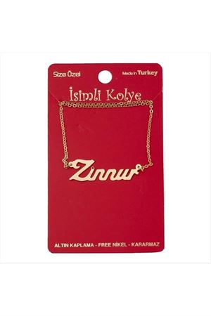 Zinnur isimli kolye (Kişiye Özel) - Sarı