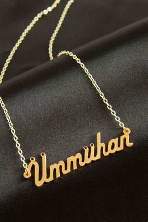 Ümmühan isimli kolye (Kişiye Özel) - Sarı
