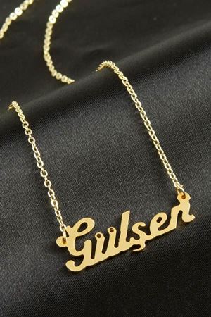 Gülşen isimli kolye (Kişiye Özel) - Sarı