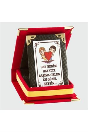 Sen Benim Hayatta Başıma Gelen En Güzel Şeysin Plaketi - Kırmızı