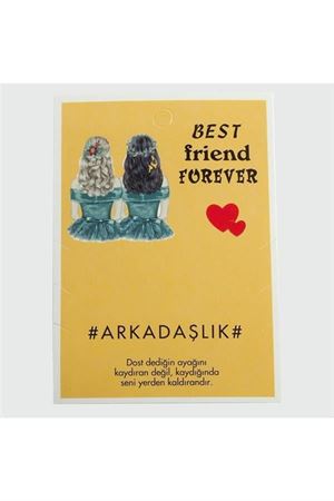 3'lü Arkadaşlık Bileklik Kartı - Sarı