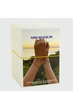 2'li Arkadaşlık Bileklik Kartı - Beyaz