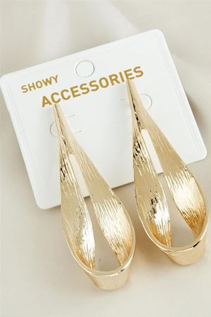 Oval Yeni Sezon Metal Küpe - Gümüş Rengi