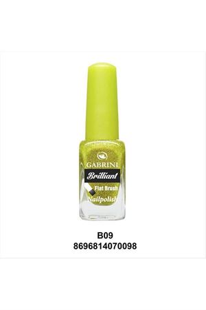 Gabrini Brilliant Flat Brush Oje (Simli Oje) - Fıstık Yeşili
