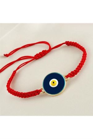 Nazar Mineli Makrome Örgülü Bileklik - Karışık Renk 1