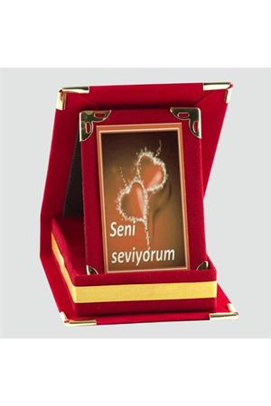 Seni Çok Seviyorum Plaketi - Kırmızı