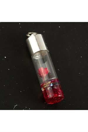 Çiçek Fanus Kolye Ucu 4  cm - Karışık Renk 1