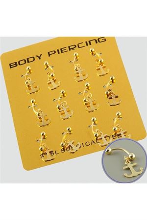 Çapa Çelik Piercing 1 Adet - Gümüş Rengi