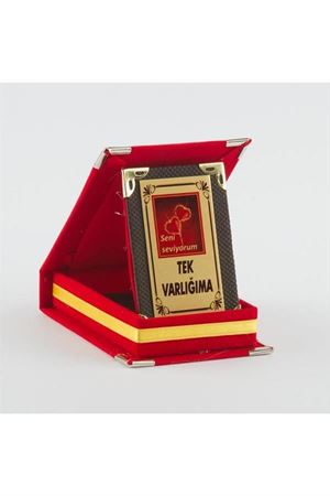 Tek Varlığıma Plaketi (sevgililer günü hediyesi) - Kırmızı