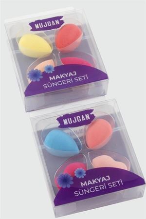 4 Adet Yumurta Minik Makyaj Süngeri - Karışık Renk 1