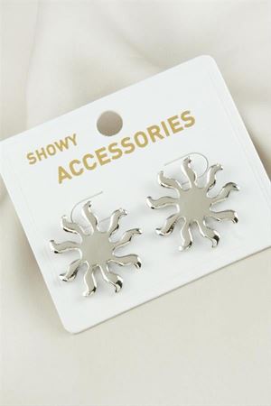 Güneş Yeni Sezon Metal Küpe - Gümüş Rengi
