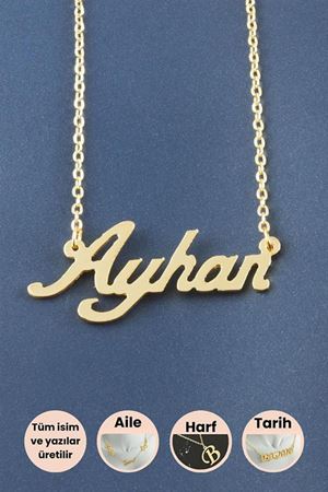 Ayhan İsimli Kolye - Sarı