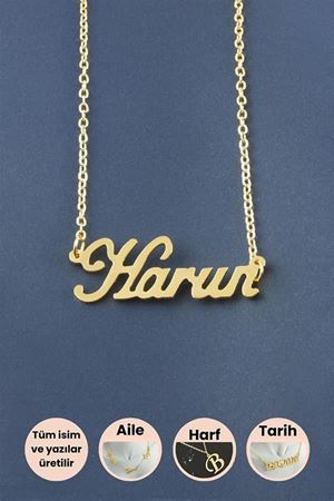 Harun İsimli Kolye - Sarı