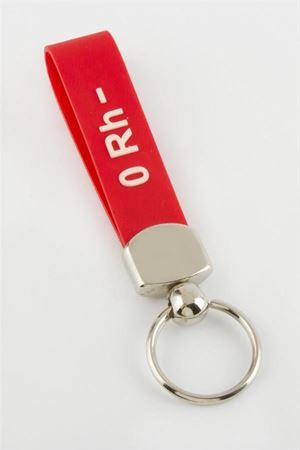 0 Rh Negatif Kan Grubu Anahtarlık - Kırmızı
