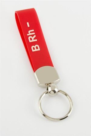 B Rh Negatif Kan Grubu Anahtarlık - Kırmızı