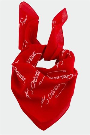 Atatürk İmzalı Desenli Bandana 50*50 - Kırmızı