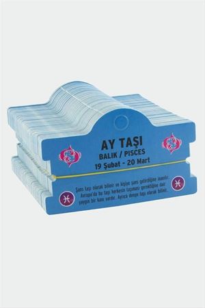 Ay Taşı & Balık Burç Bileklik Kartı - Mavi