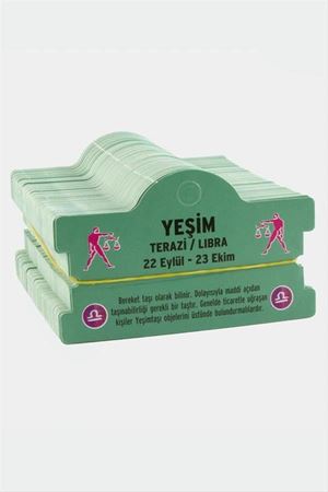 Yeşim & Terazi Burç Bileklik Kartı - Yeşil