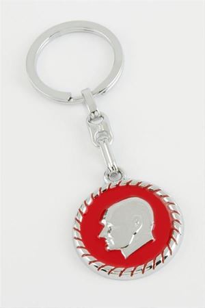 Atatürk Metal Anahtarlık - Gümüş Rengi