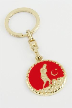Atatürk Metal Anahtarlık - Gümüş Rengi