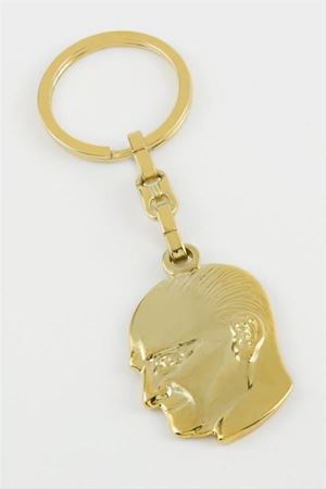 Atatürk Metal Anahtarlık - Gümüş Rengi