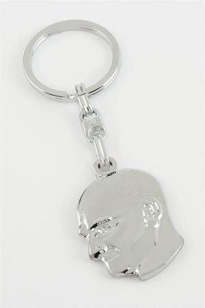 Atatürk Metal Anahtarlık - Gümüş Rengi