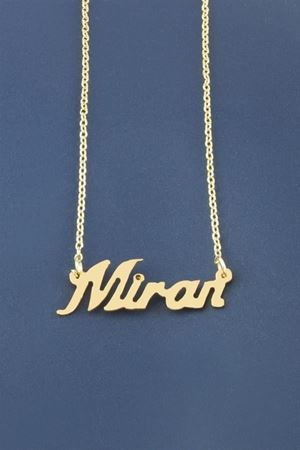 Miran İsimli Kolye - Sarı