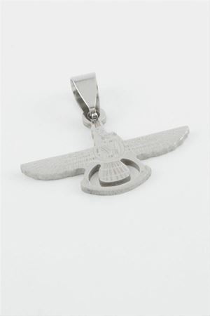 Kuş Çelik Kolye Ucu 3 cm - Gümüş Rengi