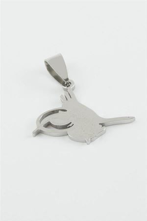 Tuğra Çelik Kolye Ucu 2,1 cm - Gümüş Rengi